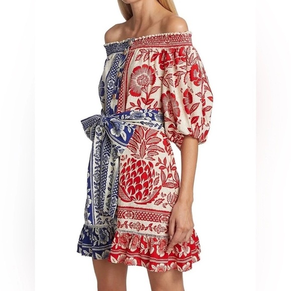 FARM Rio Dresses & Skirts - Farm Rio Mixed Pineapple Garden Mini Dress Small B2829